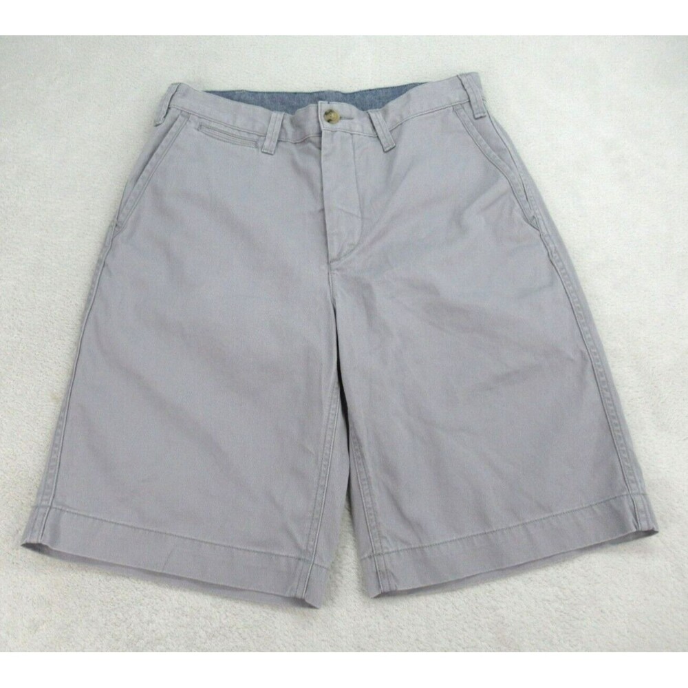 Polo By Ralph Lauren Men's Sz. 28 Shorts Relaxed Fit Button Zip Logo Gray